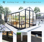 amerlife 8x12x7ft polycarbonate greenhouse, walk in greenhouse with, package contents