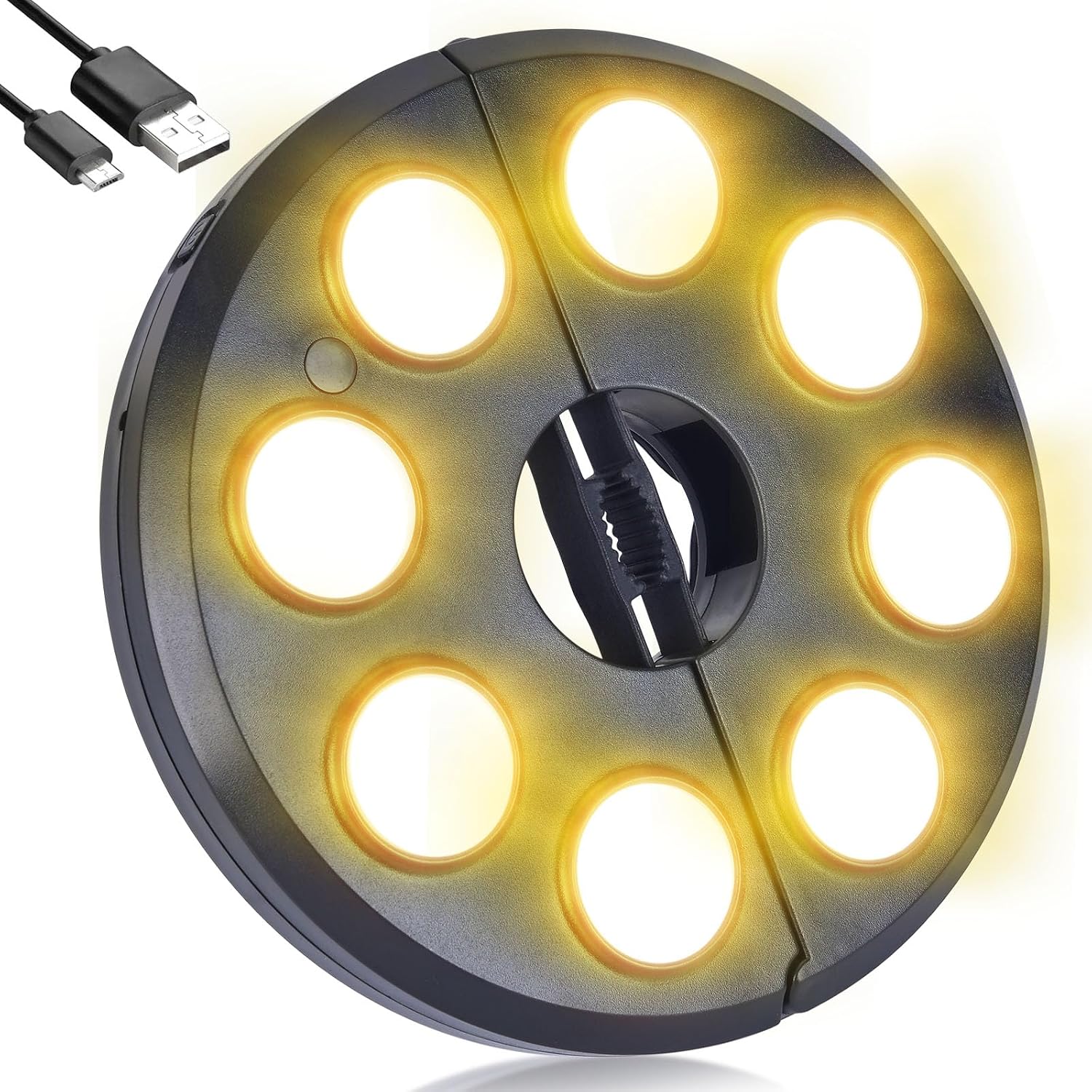 Dual-Power Patio Umbrella Light-Rechargeable & Battery Operated Umbrella Lights,Cordless Umbrella Pole Light for Patio Pool Accessories and Backyard Decor(4 AA Batteries Not Included)
