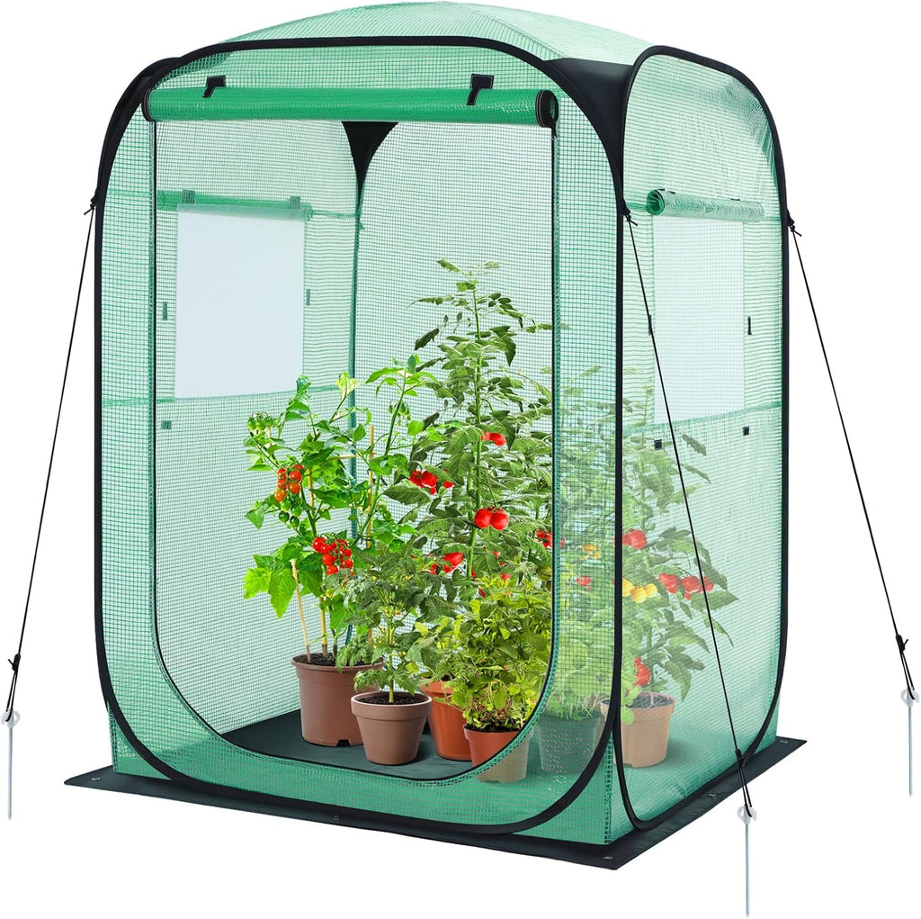 ohuhu pop up greenhouse for outdoors, portable walk-in, main product view