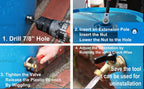 RBS005T LF Brass Rain Barrel Spigot (½” NPS, LF Compliant, Quarter Turn Ball Valve with Plastic Wrench/Nut Holder and Option to Install on Closed Top Barrel with Bung Hole)