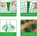 Iceyyyy 10 Pack Strawberry Plant Stand Supports-Strawberry Plant Support Stand Rack with 4 Support Feets-Growing Frame Holder Cage to Keep Berries Clean and Prevent Rot(10 Pack)