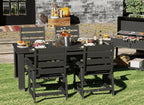 GREENVINES Outdoor Dining Chairs Set of 2 | HDPE | Patio Chair | All-Weather | Black
