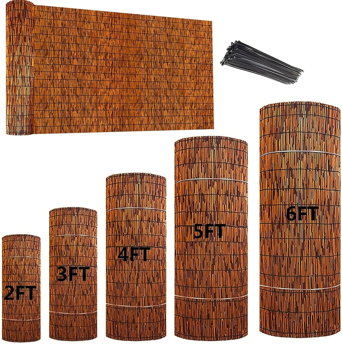 natural reed fencing rolls,4ft x 16.4ft balcony reed, main product view