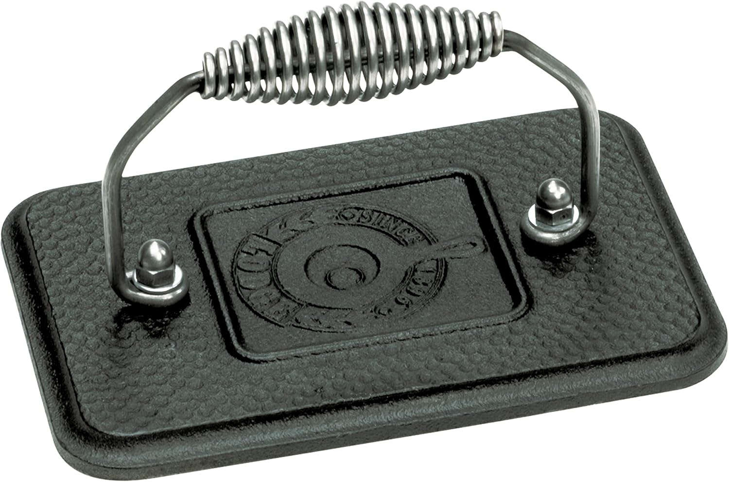 Lodge Pre-Seasoned Cast Iron Grill Press, 6.75 x 4.5 Inches | Heavy-Duty Cast Iron Press for Burgers, Sandwiches, Bacon & Everyday Griddle Cooking, Durable & Naturally Nonstick
