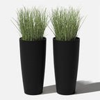 Veradek Mason Series Vega Planter - Round Tall Planter for Indoor or Outdoor Porch/Patio | Made from Plastic-Stone Composite with Drainage Holes | Modern Décor for, Flowers, Interior Plants