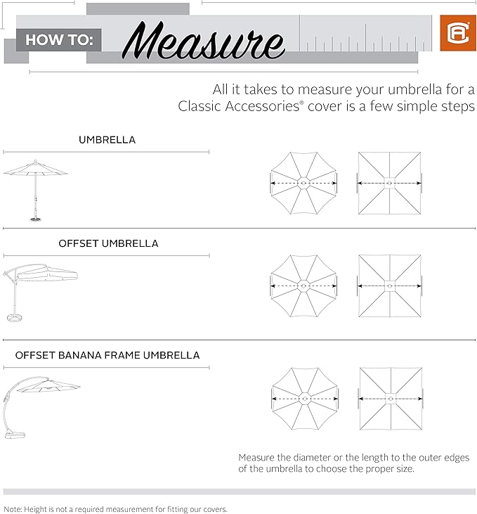Classic Accessories Veranda Water-Resistant 13 Foot Offset Banana Frame Patio Umbrella Cover, Outdoor Umbrella Cover