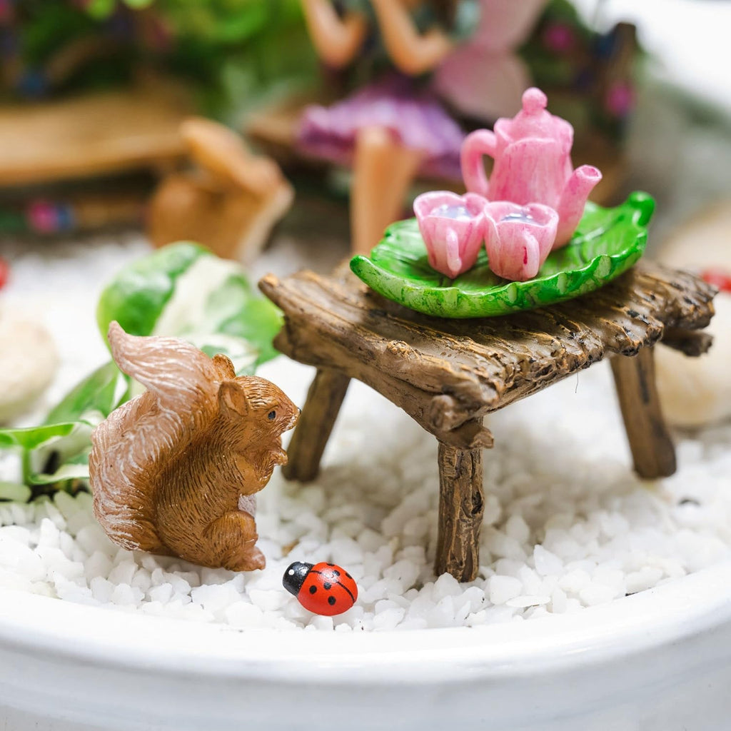PRETMANNS Fairies for Fairy Garden Accessories Kit, 14 Piece Fairy Set | Fairy Garden Accessories Kit, Figurines & Garden Fairy Ornament, Furniture Included, Bunny, Squirrel & Ladybugs