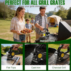 Electric Grill Brush for Outdoor Grill - 4400mAh Rechargeable BBQ Grill Cleaner with LED Light/Screen,150-Min Runtime Cordless Grill Cleaning Brush for Barbecue Grates, No Bristle Shedding