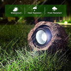 Timeflies Solar Rock Lights Outdoor, 2 Pack Super Bright Solar Spot Lights Outdoor IP65 Waterproof Solar Yard Lights, Auto On/Off Garden Decor for Outside Paths, Sidewalks, Yards, Landscapes, Patios