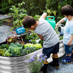 JERIA Raised Garden Bed,Galvanized Raised 4×2×1ft Planter Boxes Outdoor with Easy Assembly, Large Garden Bed for Vegetables, Fruits, Flowers