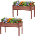 soliwood set of 2 raised garden bed with, main product view