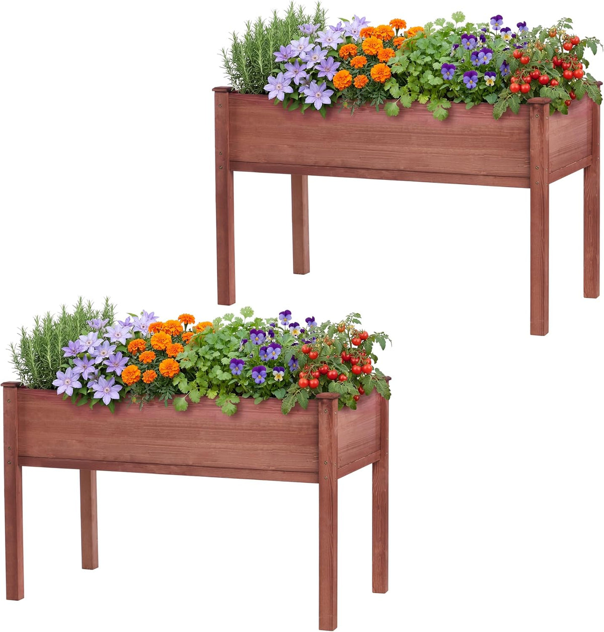soliwood set of 2 raised garden bed with, main product view