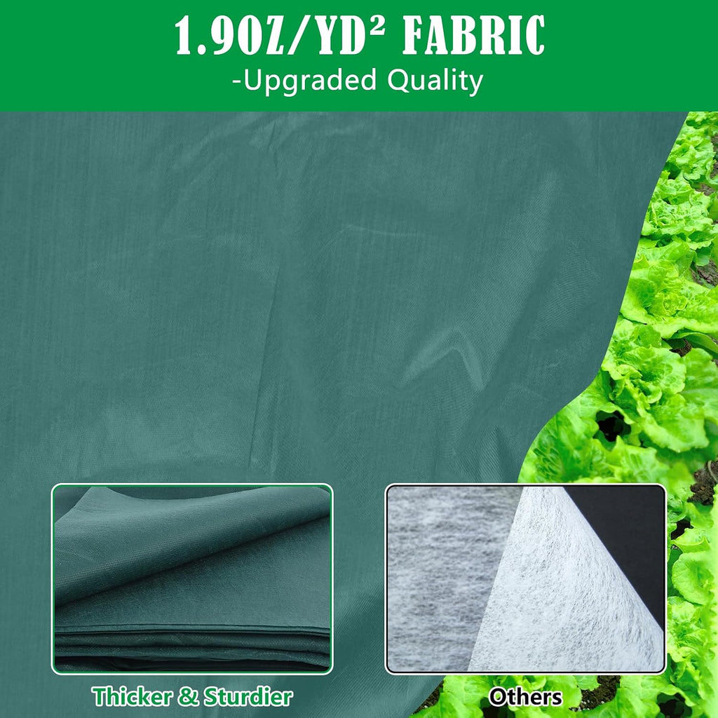 10x50 ft plant cover freeze protection, 1.9oz/yd² thick shown in use