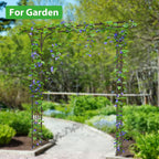 87in garden arbor metal arch trellis for climbing, close-up detail
