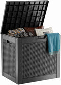 patiozen 30 gallon resin deck box, lockable patio, main product view