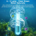 850GPH All-in-1 Pond Pump for Pond 100 to 750 Gallons | Built in U - V Light & Colorful LED, Submersible Fountain Pump for Koi Ponds, Waterfall & Water Features to Clean Green Water
