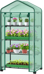 ohuhu small greenhouse for indoor outdoor with wheel, main product view