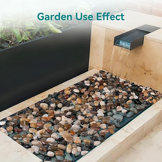 5 lbs Decorative Rocks for Potted Plants, 1-1 1/2 inch River Rocks for Plants, Garden Rocks Outdoor Landscaping, Polished Natural Stone for Walkways, Yard, Vases, Crafts
