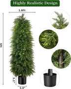 5ft artificial cedar topiary trees, outdoor artificial plants on a desk or shelf