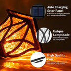 GIGALUMI Solar Lights Outdoor Waterproof, 8 Pack Flickering Flame LED Lights, Garden Decor for Yard, Patio, Landscape, Planter, Walkway