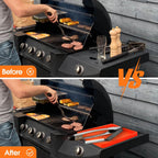 Upgraded Griddle Cleaning Kit for Blackstone 18 Pieces Flat Top Grill Accessories Cleaner Tool Set with Scraper, Heat-Resistant Silicone Spatula Mat with Hanger, Grill Brick, Scouring Pads