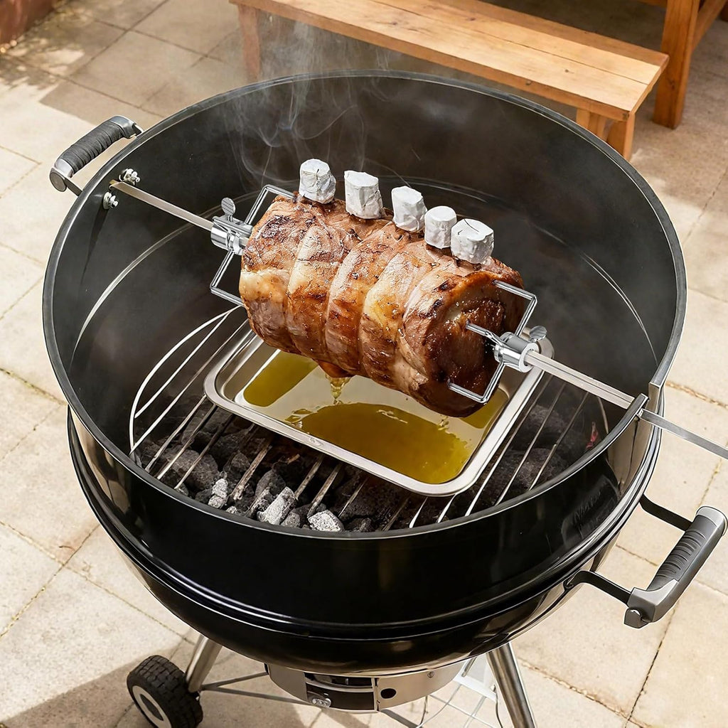 Skyflame Heavy Duty Stainless Steel Rotisserie Meat Forks | Fits 1/2-Inch and 3/8-Inch Hexagon Spit Rods, Fits 3/8-Inch and 5/16-Inch Square Spit Rods