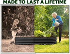 Plant & Plot Galvanized Raised Garden Beds Outdoor // 6×3×1 ft (2-Pack) Planter Raised Beds for Gardening, Vegetables, Flowers // Large Metal Garden Box // Patented Tool-Free Design (Black)