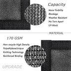 UPGRADE Privacy Fence Screen 8'x8' Black Outdoor 90% Visibility Blockage 170 GSM Mesh Shade Cover Panels for Backyard,Balcony,Home Decoration with Zip Ties,Customized Avaliable