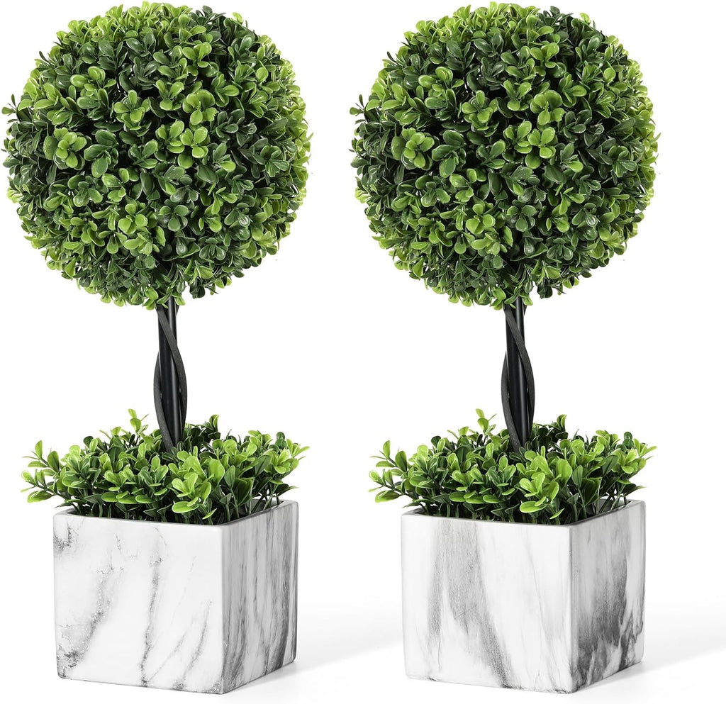 lewondr 16'' potted artificial topiary boxwood topiary ball, main product view