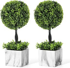 lewondr 16'' potted artificial topiary boxwood topiary ball, main product view