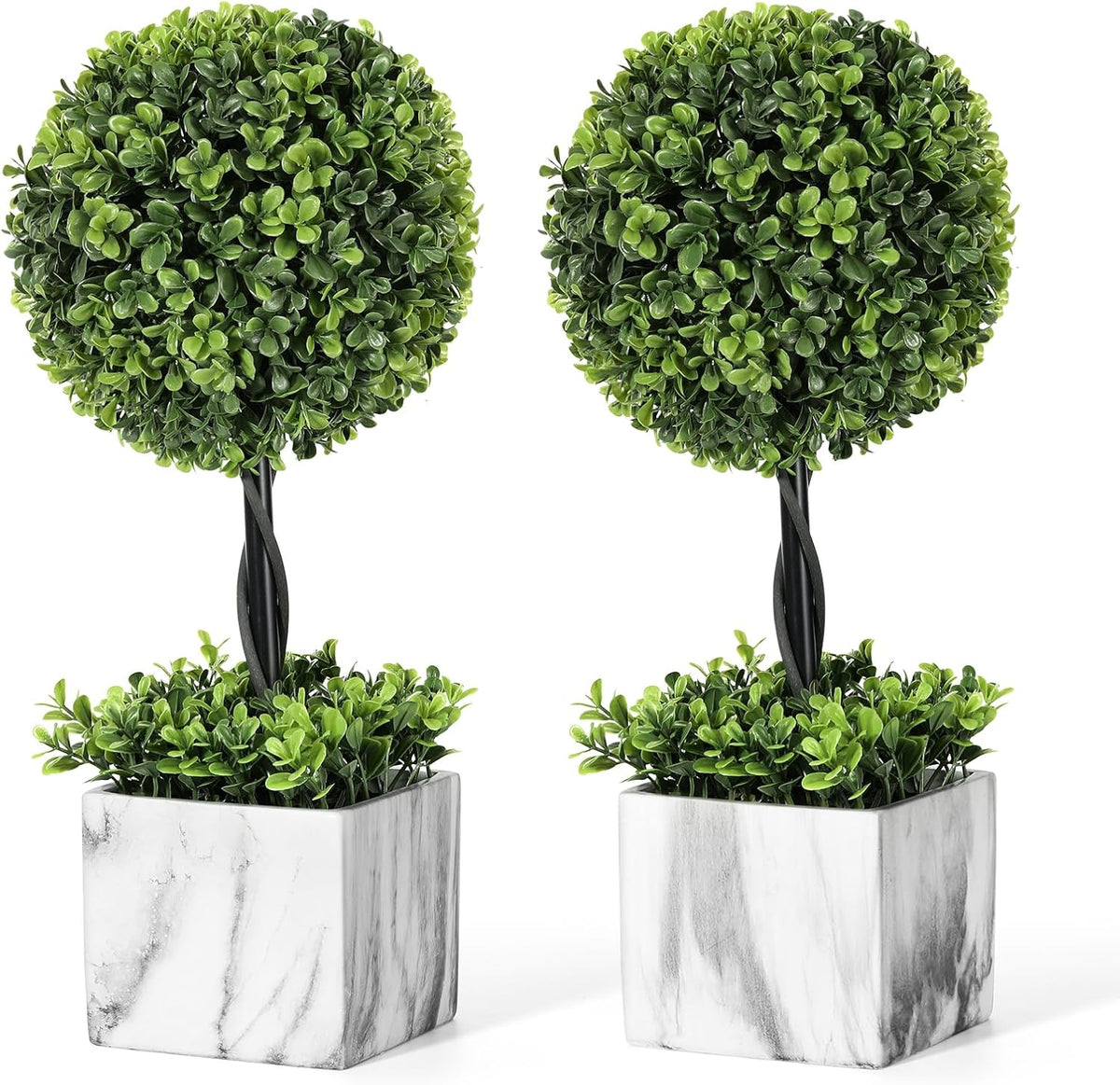 lewondr 16'' potted artificial topiary boxwood topiary ball, main product view