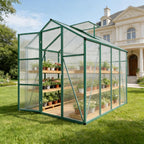6x8 ft greenhouse, walk-in heavy duty polycarbonate outdoor, main product view