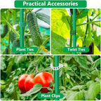 Lezmarket 36 Pack Garden Stakes(16" Each), Plant Support Stakes, DIY 4ft 5ft 6ft 7ft Sturdy Fiberglass Plant Sticks Support Garden Trellis for Growing Climbing Tomato Vegetables Flowers