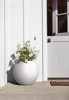 Veradek Strata Series Sphere Round Planter for Patio & Backyard | Durable Plastic-Stone Material | Modern Décor for Tall Trees and Plants