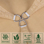 SUNLAX Sun Shade Sail 10' x 10' x 10' Sand Triangle Canopy Sail Shade Cover UV Block Permeable Sunshade Outdoor for Patio Backyard (We Make Custom Size)