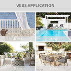 Waterproof Outdoor Curtain W105 x L108 - Grommet Top Sunlight Blocking Window Treatment Drapes Blackout Curtains for Home Bedroom Living Room Outdoor Patio Porch Pergola Cabana Gazebo (2 Panels)