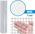 Fencer Wire 19 Gauge Hot-Dipped Galvanized Hardware Cloth with Mesh Size 1/2" x 1/2" for Chicken Coop/Run/Cage/Pen/Vegetables Garden and Home Improvement Project (g. 3 ft. x 10 ft.)
