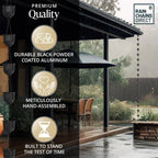 rain chains direct - flutes rain chain showing dimensions