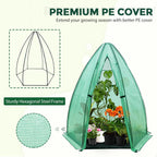 eagle peak portable mini dome greenhouse with zippered shown in use