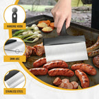 Heavy Duty Griddle Scraper for Blackstone with 5" Handle | Sturdy Food Scraper Tool Kitchen for Blackstone Grill Accessories,Outdoor Barbecue Turners Tools