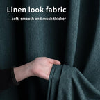 Easy-Going Linen Look Outdoor Curtains Waterproof Windproof Porch Curtains, Soft Thicken Outdoor Privacy Curtains for Patio, Gazebo, Grommet Top and Tab Bottom Drape, 1 Panel, 110x96 inch, Teal