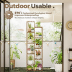 bamworld plant stand indoor outdoor 11 tier tall, close-up detail