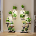 bacekoll plant stand with grow light 2 pack shown in use
