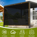 shade cloth - for garden 90% plant shades, side view