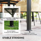 Outsunny 10' x 10' Outdoor Patio Gazebo, Heavy Duty Gazebo Canopy Shelter with Double Roof, Curtains, Netting, Steel Frame, UPF30+ Protection, Ceiling Hook for Lawn, Backyard, Deck, Khaki