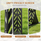 VINGLI Privacy Fence Panels, 72H’’ x 47W’’ Metal Privacy Screen Freestanding, Decorative Privacy Panels for Patio Garden Pool, Outdoor & Indoor (Arrowhead)