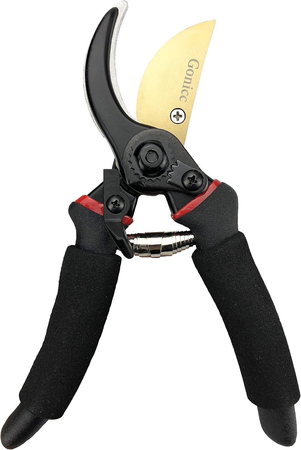 gonicc 8" Professional Premium Bypass Titanium Pruning Shears(GPPS-1003) | Titanium coated SK5 steel blade, Ergonomic non-slip handle, Sap groove anti-stick design, Cuts up to 3/4" branches