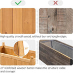 Yaheetech 46″ L × 23.5″ W × 16″ H Wooden Raised Garden Bed, Horticulture Wood Rectangular Garden Planter Outdoor, Raised Planter Box for Yard/Greenhouse/Vegetable/Flower/Herbs, Light Brown