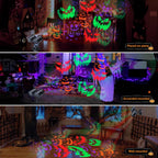 Toodour Halloween Projector Lights Outdoor, Double Head Dynamic Halloween Lights Projector with Timer, Waterproof Devil Face Indoor Outdoor Decorations Light for Home Window Wall Decor