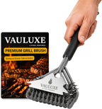 18 Inch Bristle Free Grill Brush, BBQ Cleaner with Spiral Spring Head, Steel Scraper